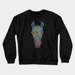 Blue horse Crewneck Sweatshirt